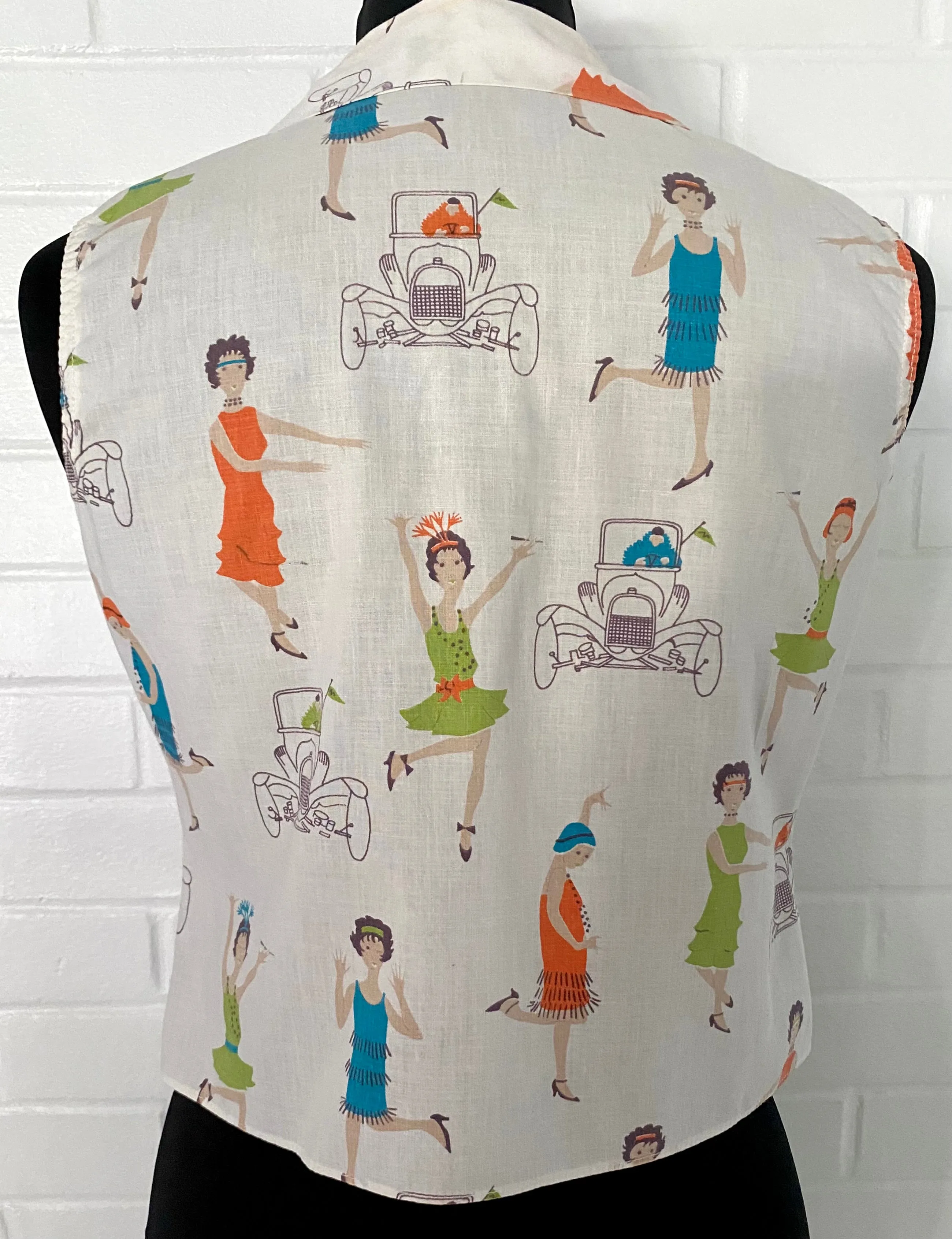 1950s Button Front Sleeveless Blouse