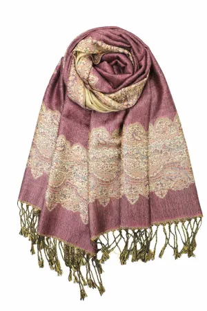 Achillea Orchid Border Pashmina Shawl Wrap Scarf