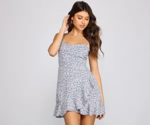 All My Love Charming Ditsy Floral Mini Dress