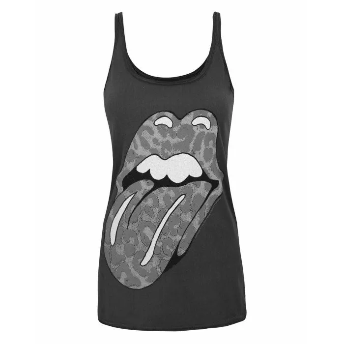 Amplified Womens/Ladies Leopard Lick The Rolling Stones Vest