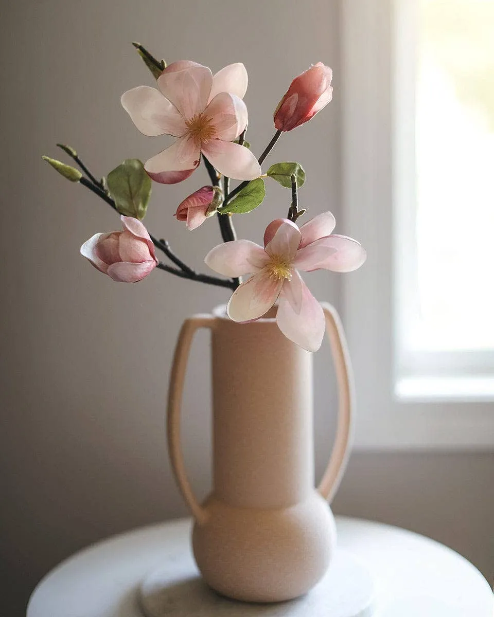 Artificial Pink Magnolia Stem 20"