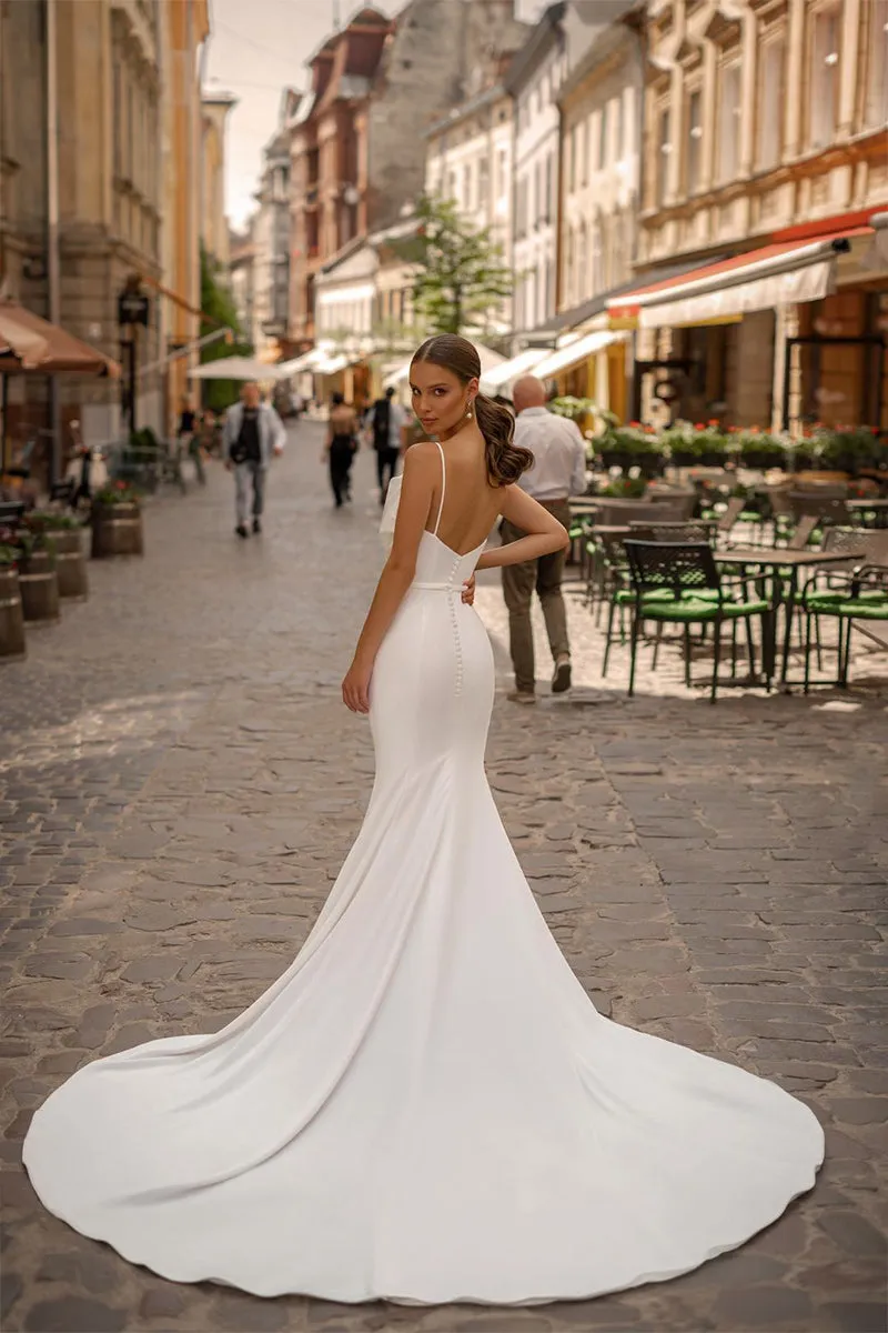 Athens Love Graceful Satin Bridal Gown