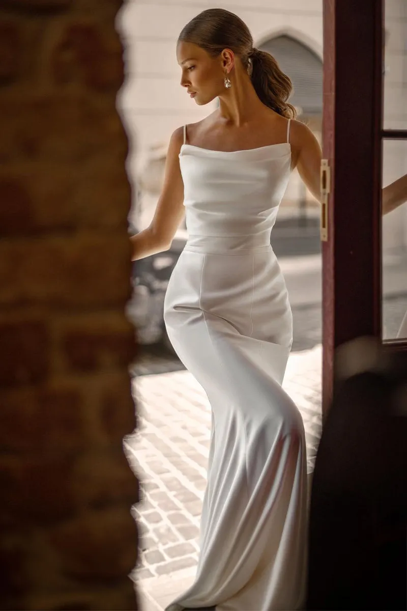 Athens Love Graceful Satin Bridal Gown