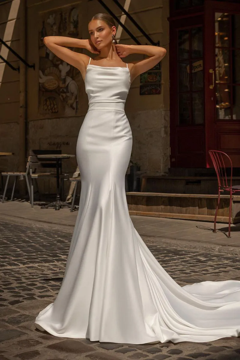 Athens Love Graceful Satin Bridal Gown