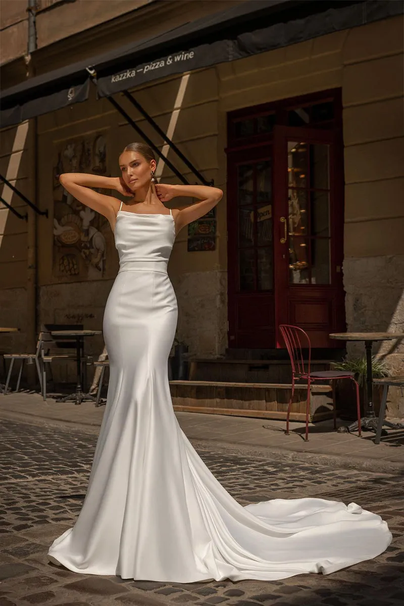 Athens Love Graceful Satin Bridal Gown