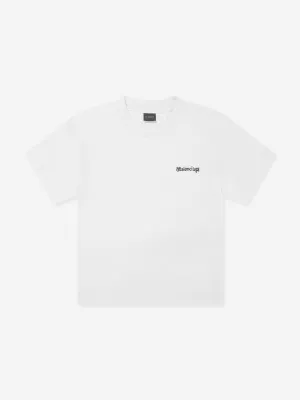 Balenciaga Kids Logo T-Shirt in White