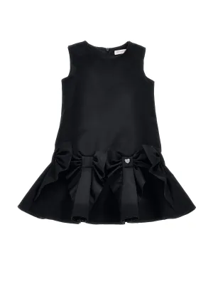 Black Bow Sleeveless Dress