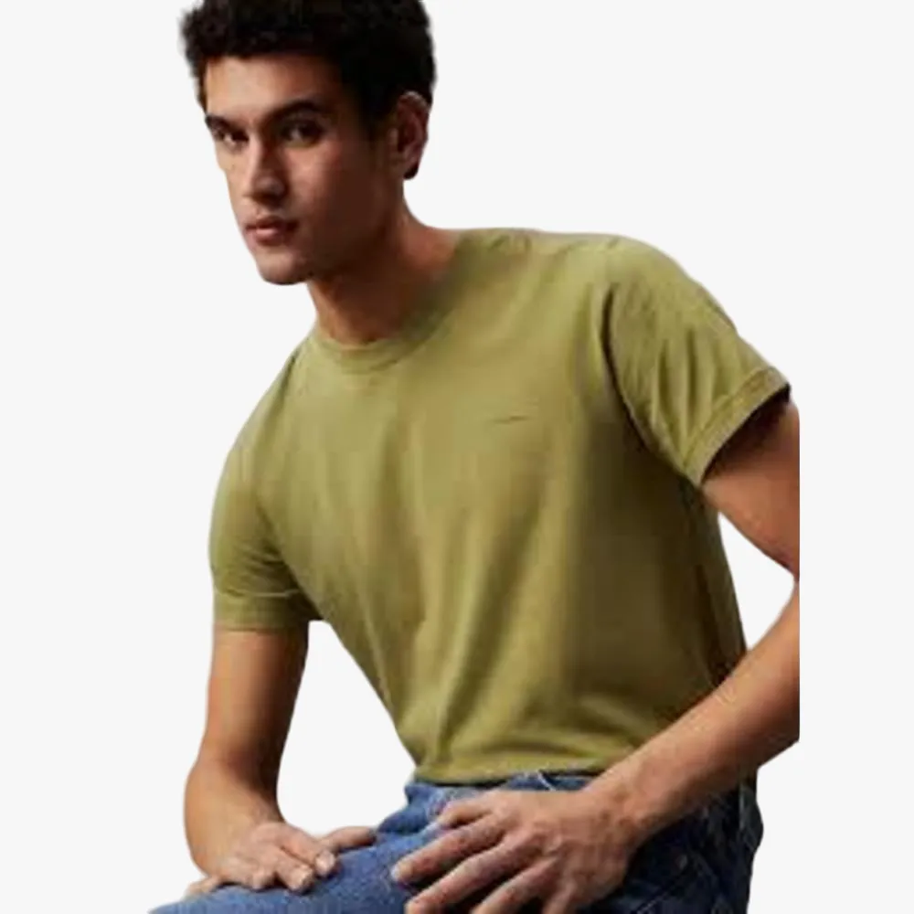 Calvin Klein Mens Institutional Short Sleeve Tee Olive