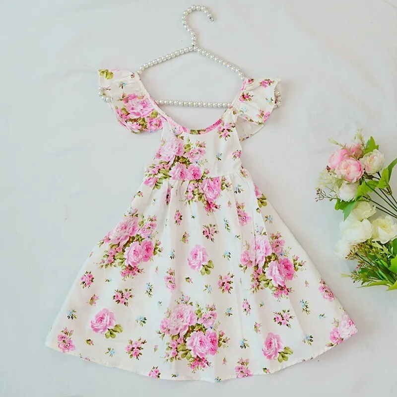 Charming cotton Rose Print Dress