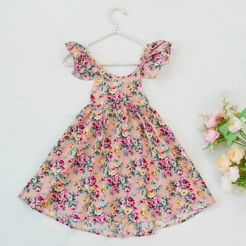 Charming cotton Rose Print Dress