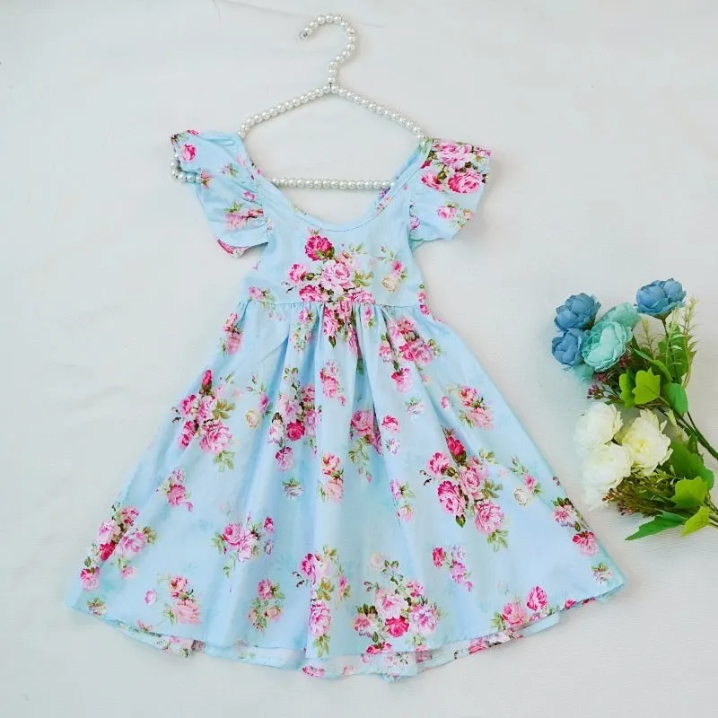 Charming cotton Rose Print Dress