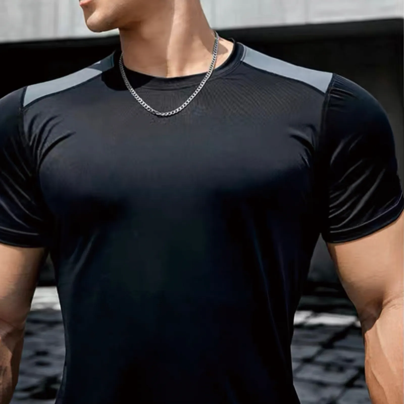 COLOR BLOCK ACTIVE DRY-FIT MOISTURE WICKING TEE