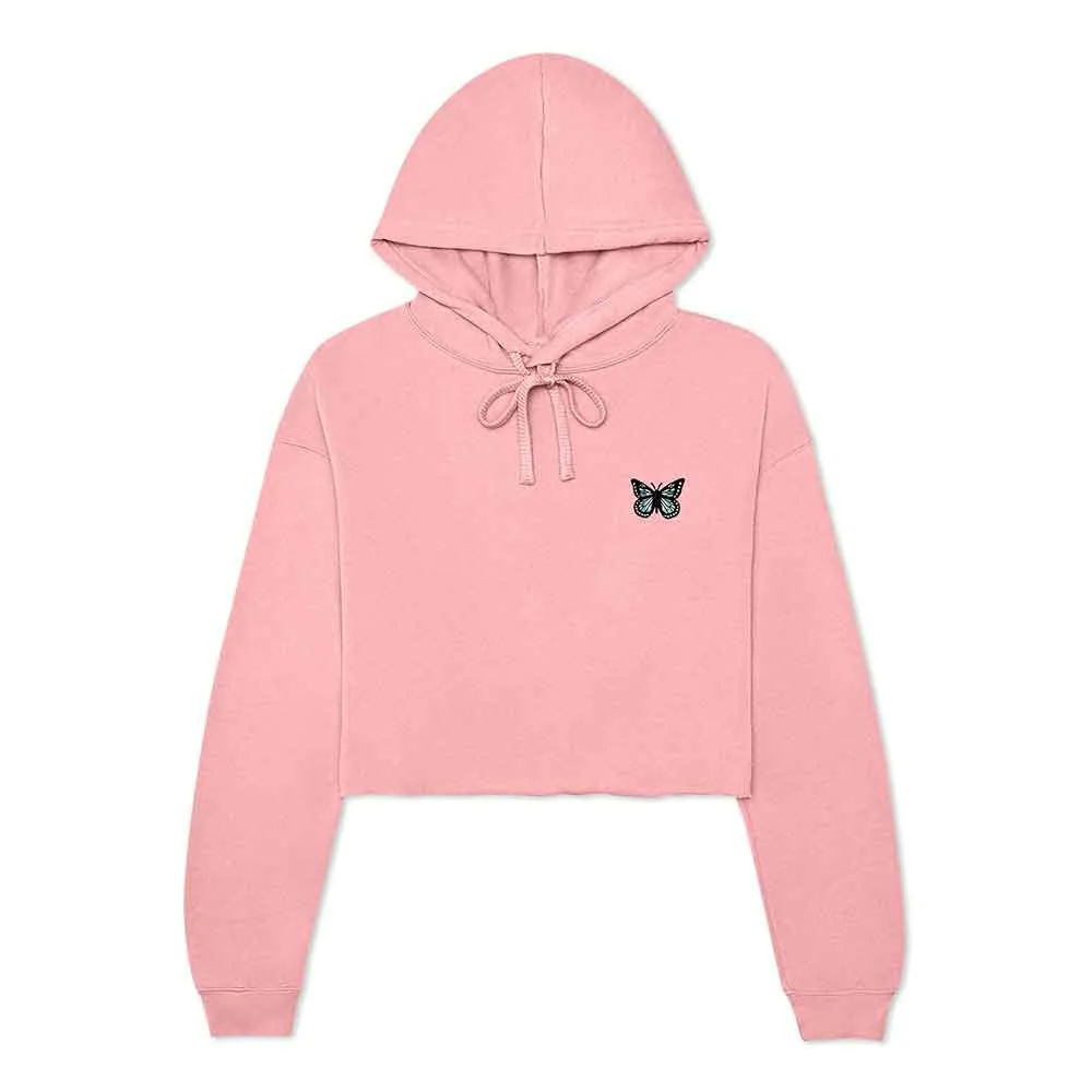 Dalix Butterfly Cropped Zip Hoodie