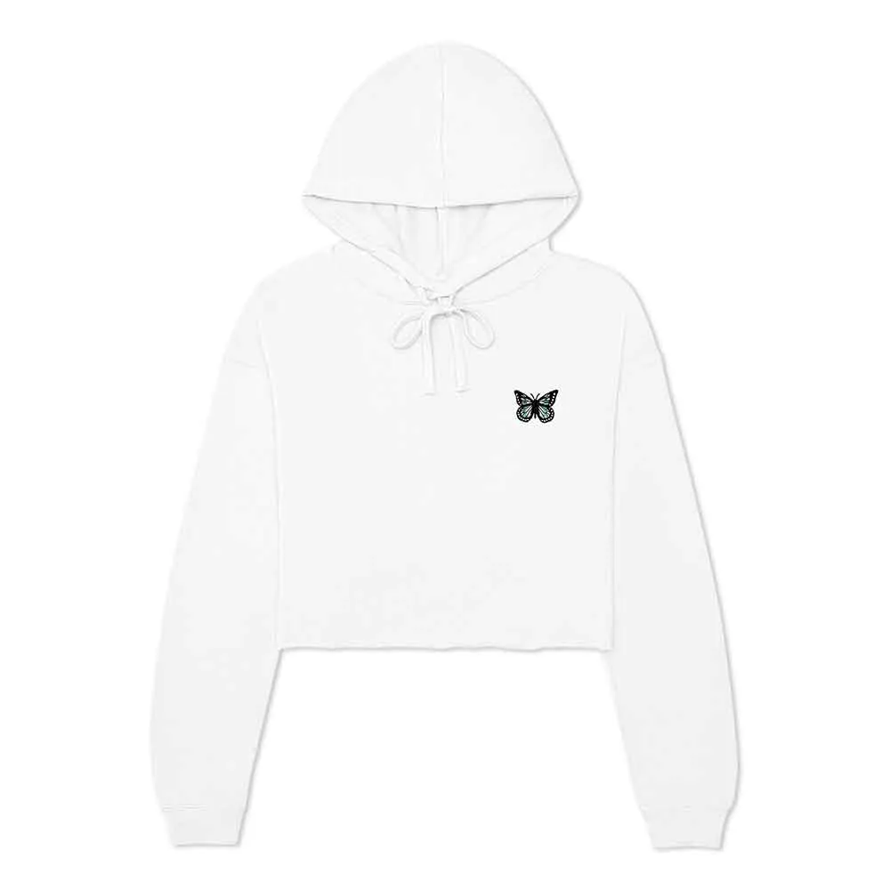 Dalix Butterfly Cropped Zip Hoodie