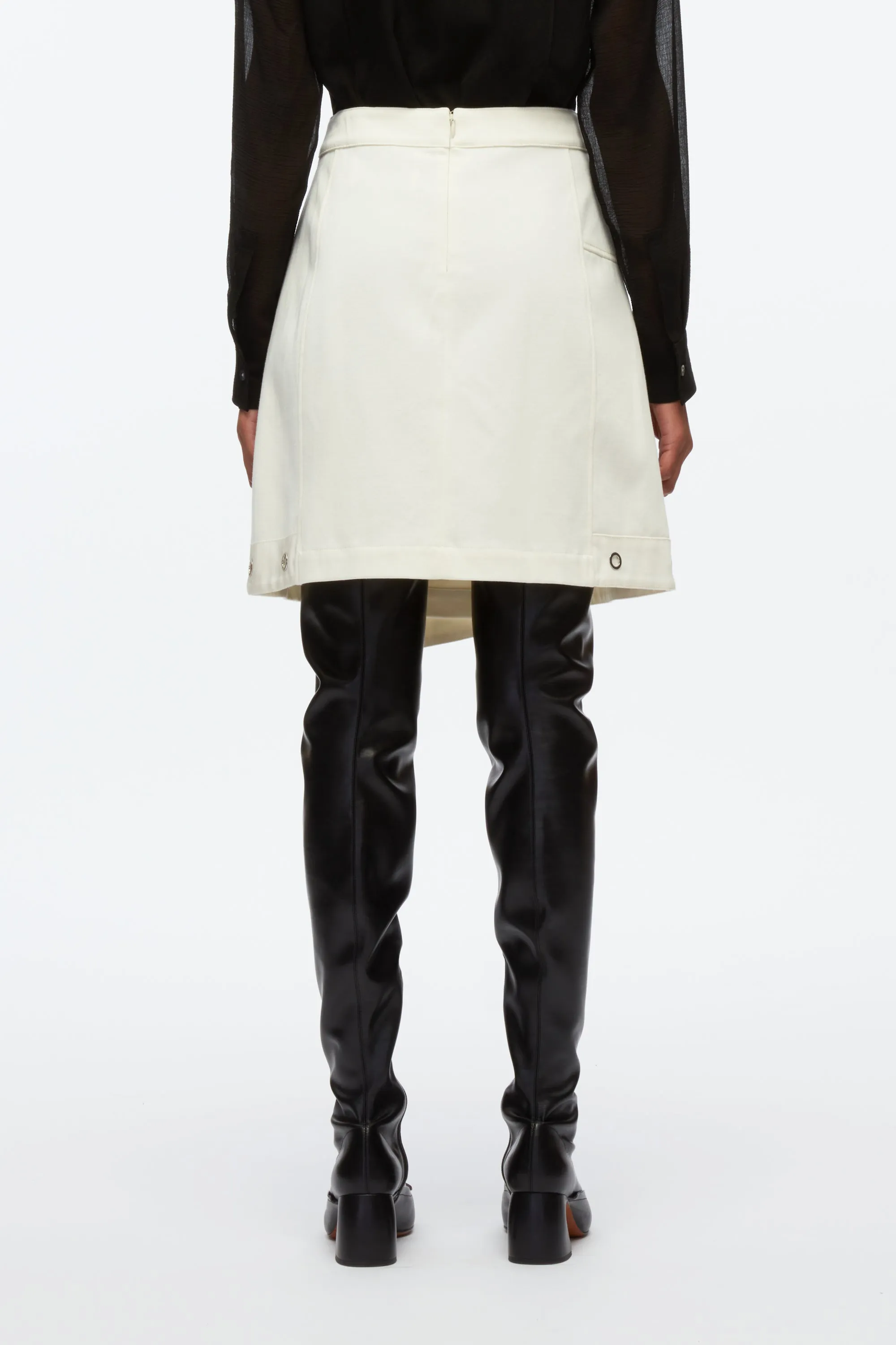 Deconstructed Utility Skirt With Eyelets