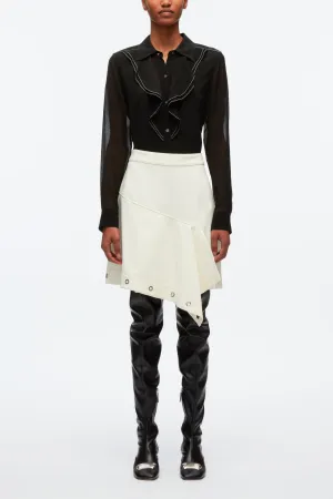 Deconstructed Utility Skirt With Eyelets