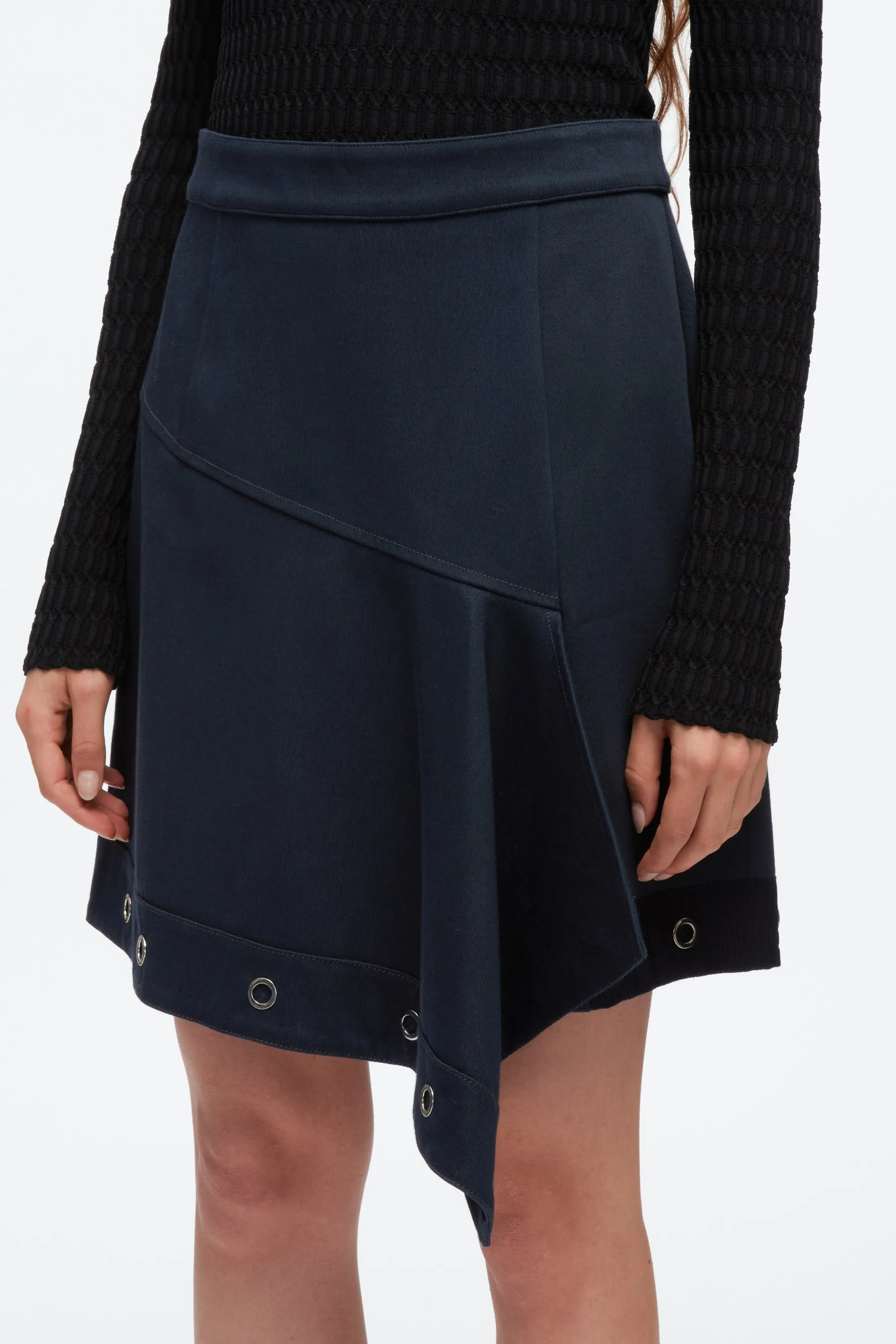 Deconstructed Utility Skirt With Eyelets