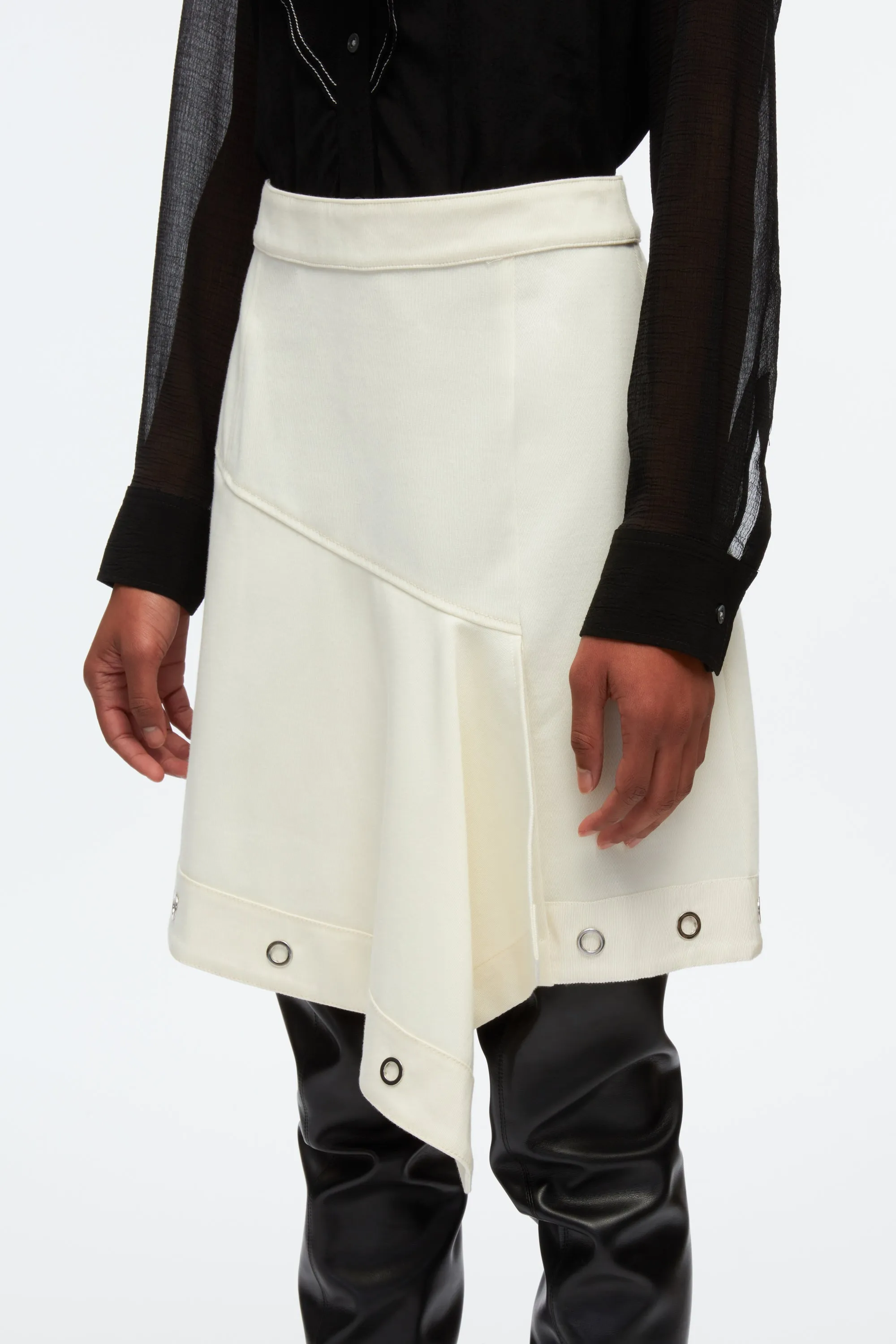 Deconstructed Utility Skirt With Eyelets