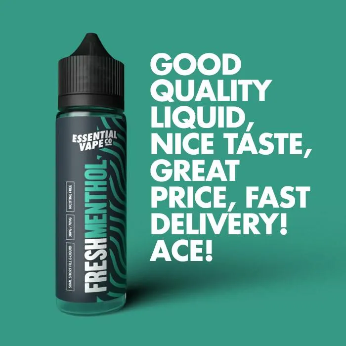 Essential Vape Co Fresh Menthol 50ml Short Fill E-Liquid