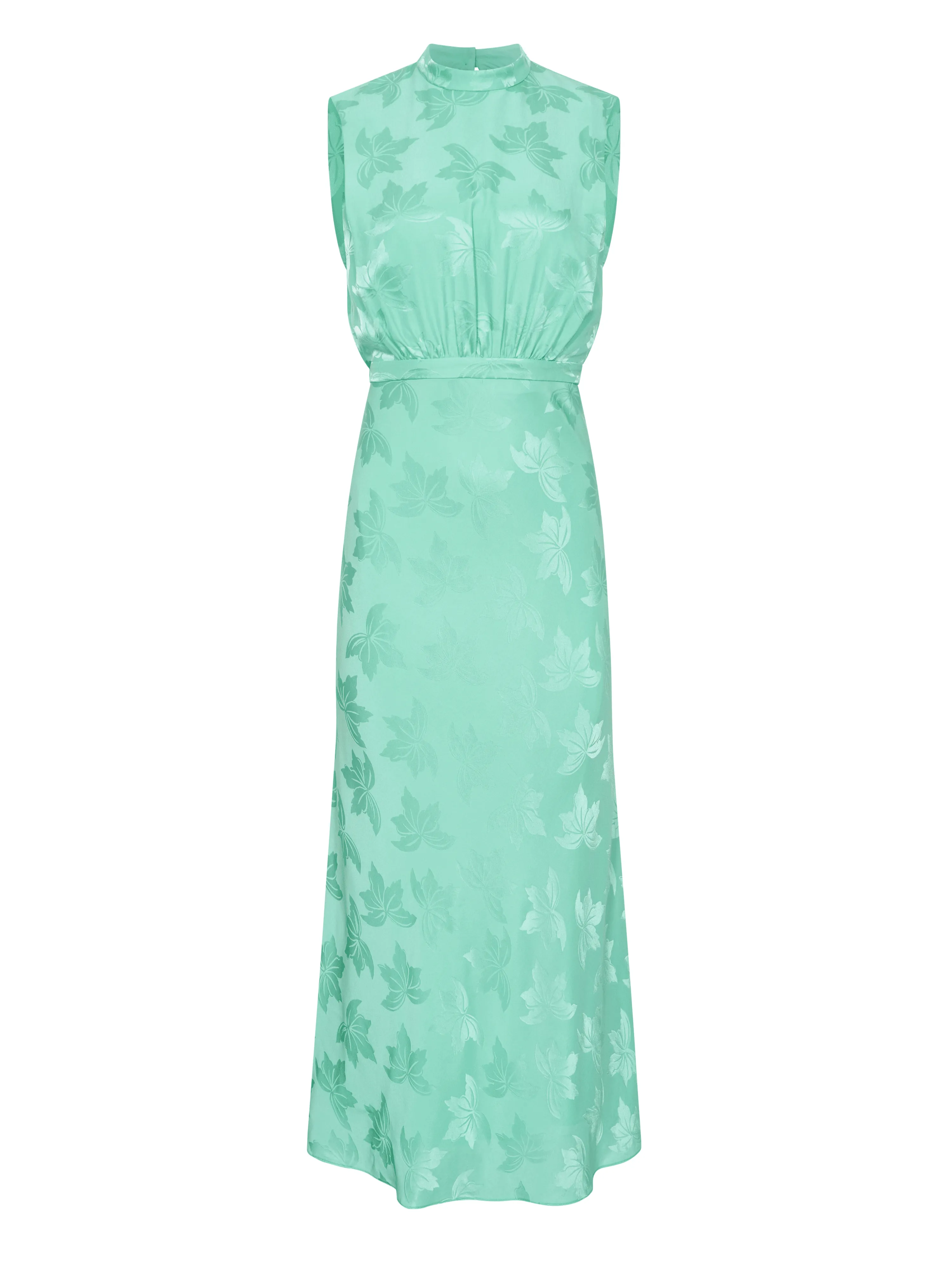 Fleur F Silk Dress in Mist Green