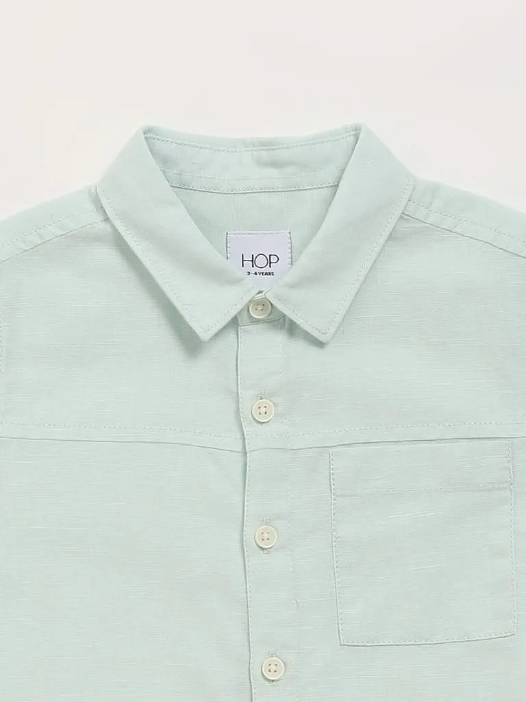 HOP Kids Plain Green Shirt