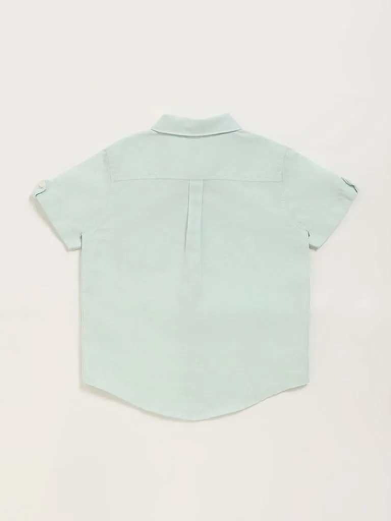 HOP Kids Plain Green Shirt