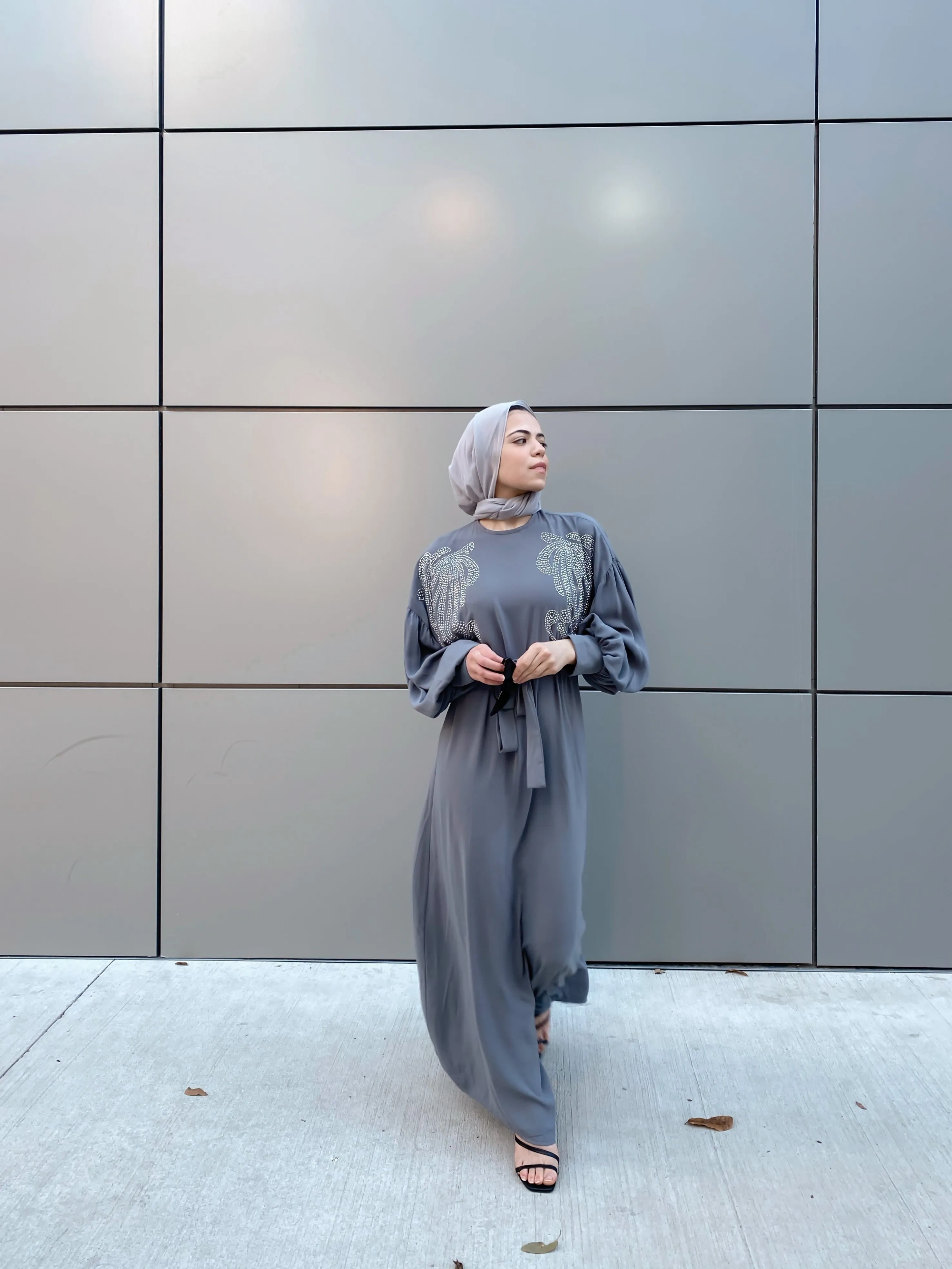 Jannah Abaya - Gray