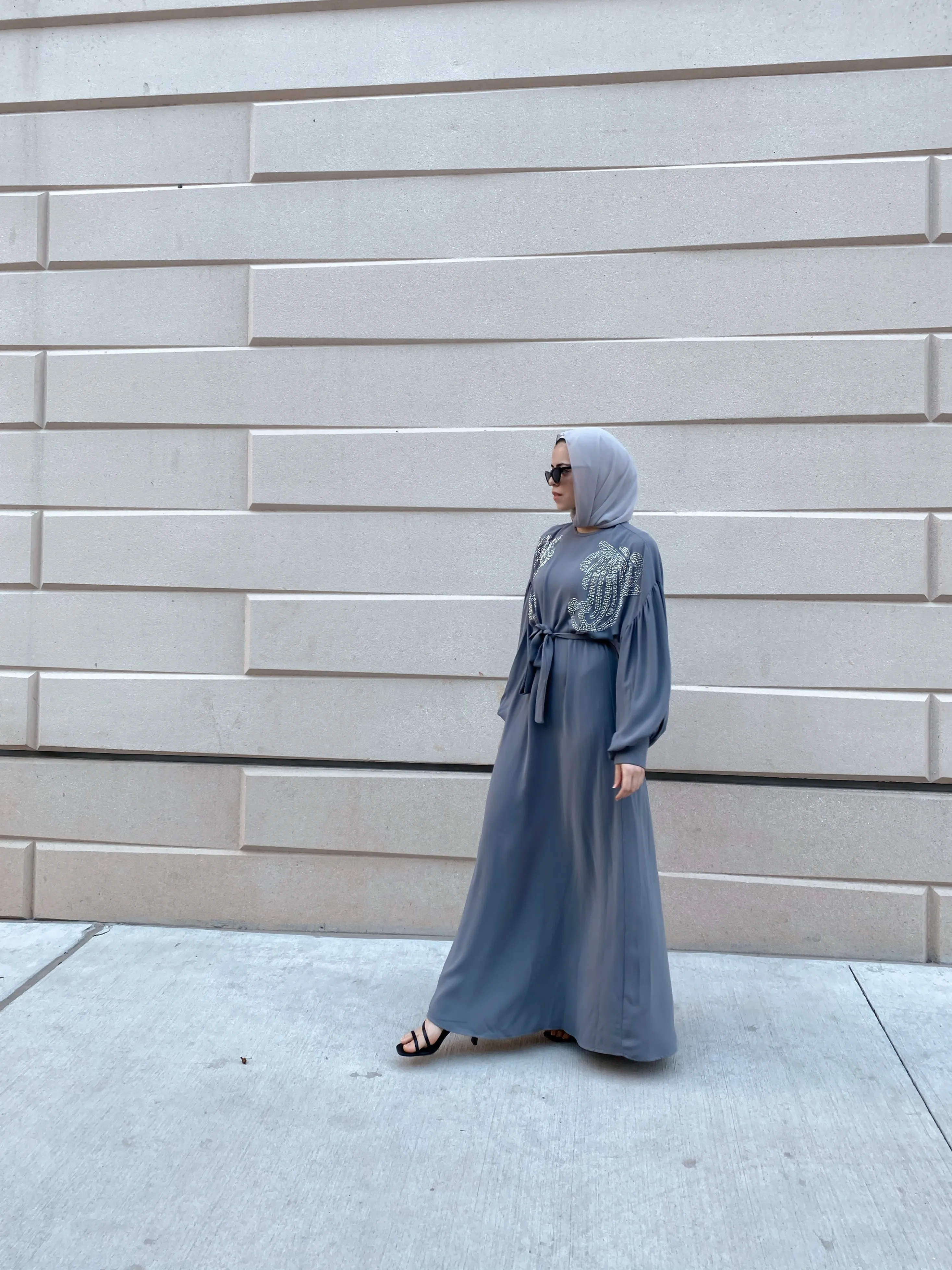 Jannah Abaya - Gray