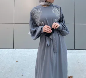 Jannah Abaya - Gray