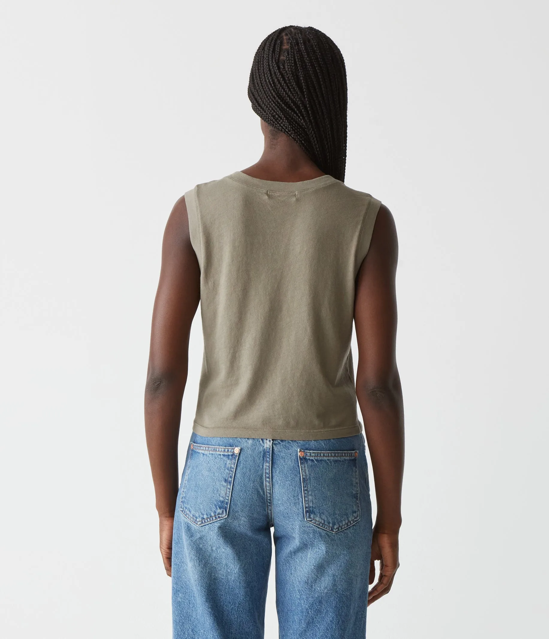 Johnnie Cropped Muscle Tank