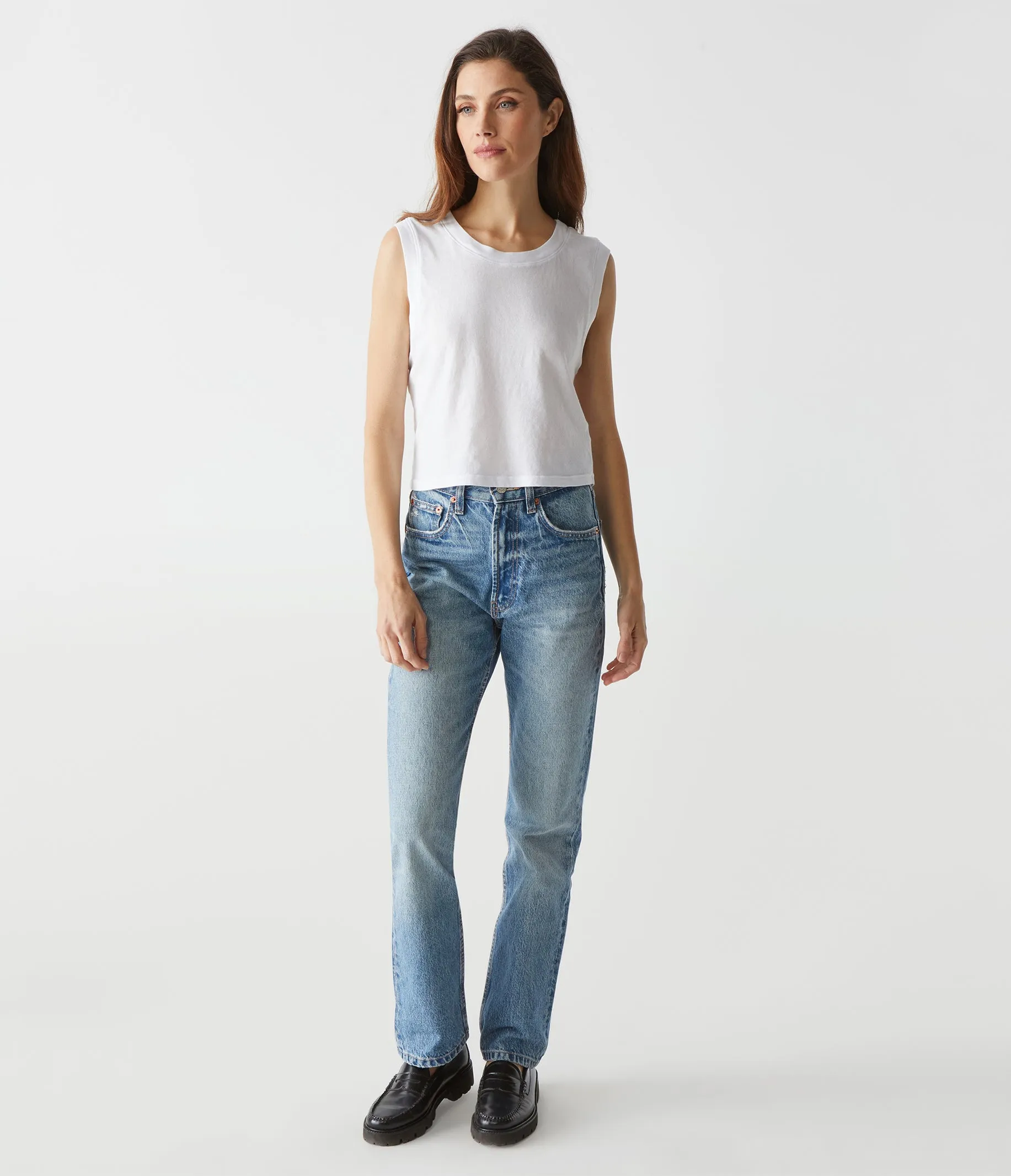 Johnnie Cropped Muscle Tank