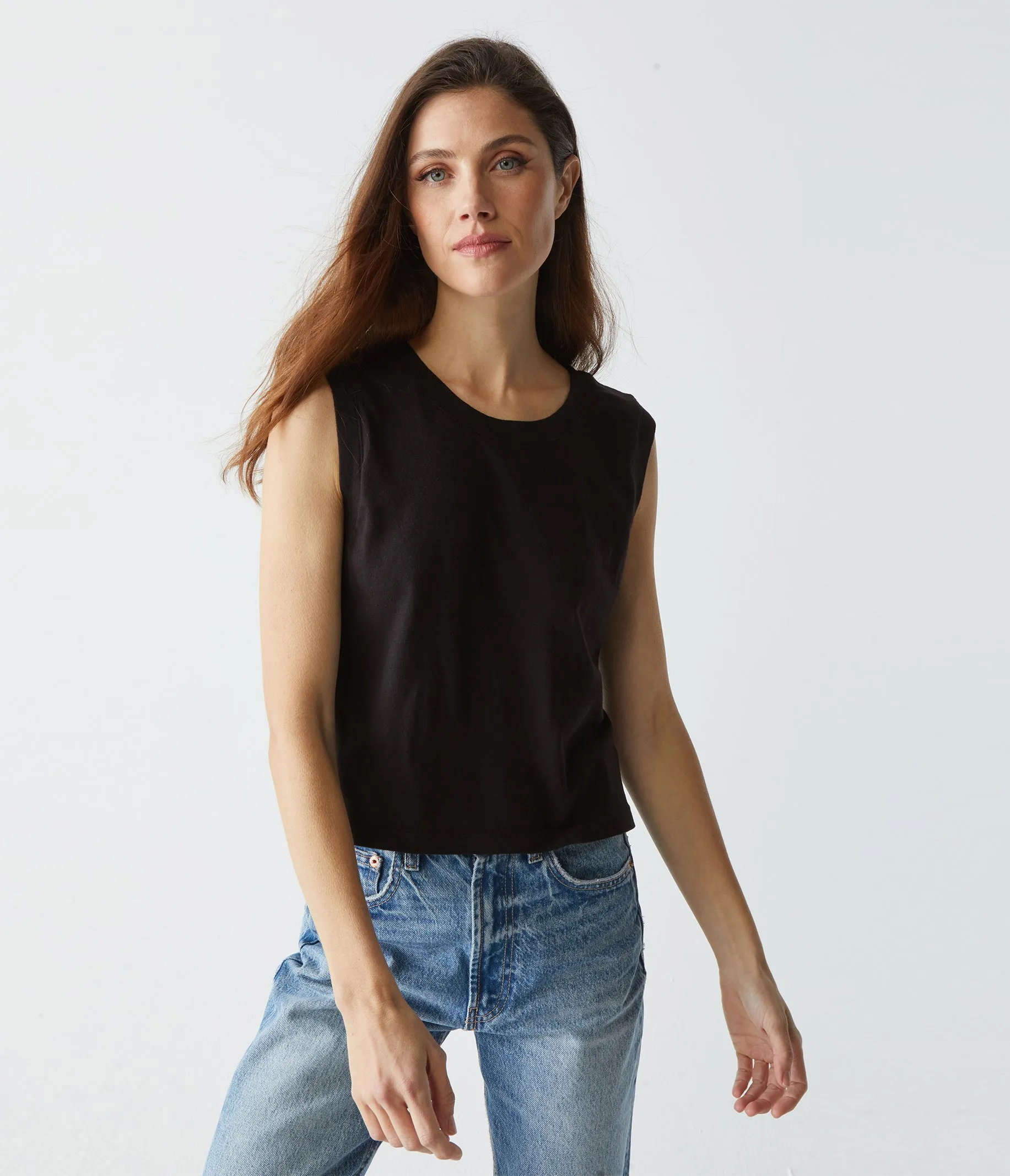 Johnnie Cropped Muscle Tank