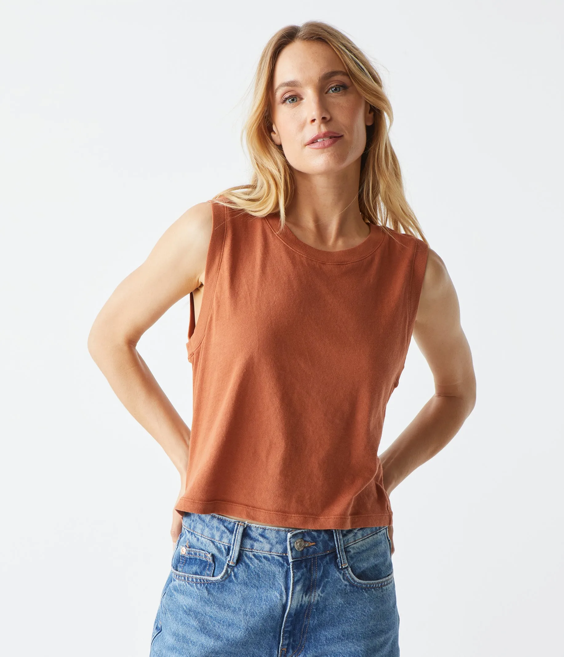 Johnnie Cropped Muscle Tank