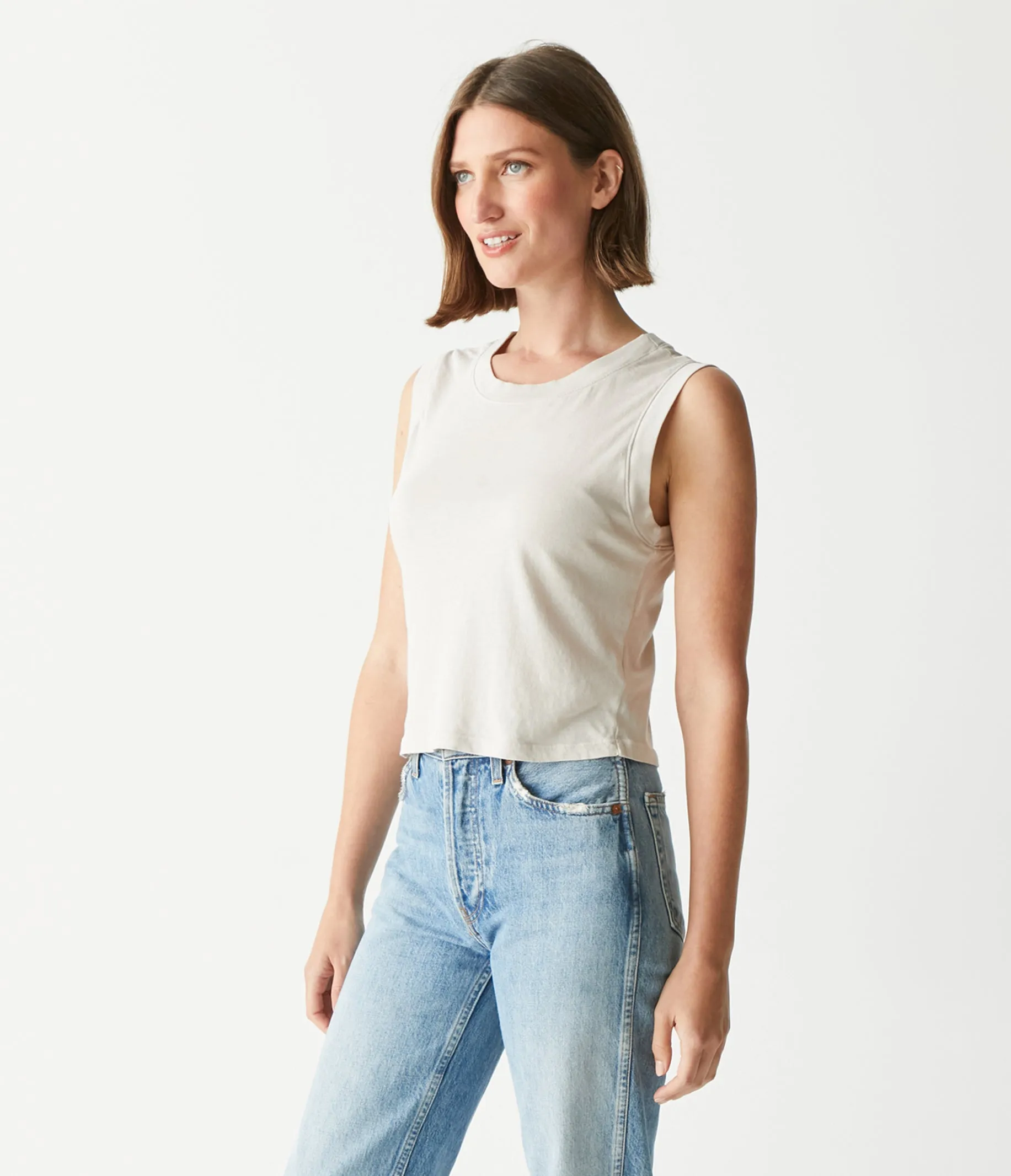 Johnnie Cropped Muscle Tank