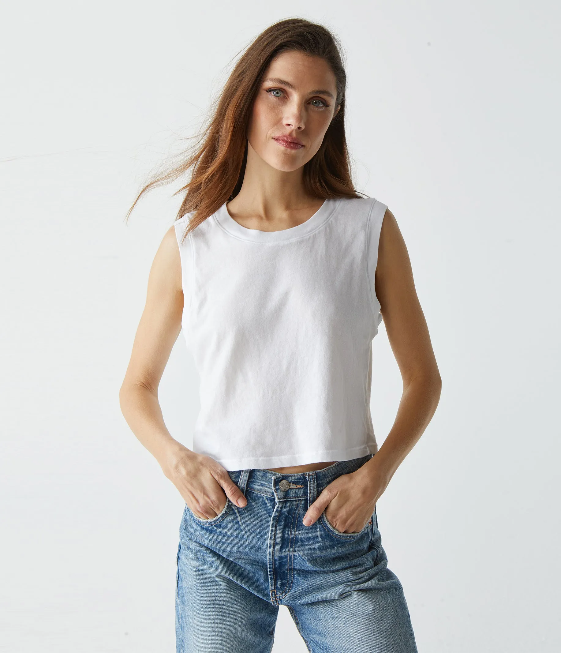 Johnnie Cropped Muscle Tank