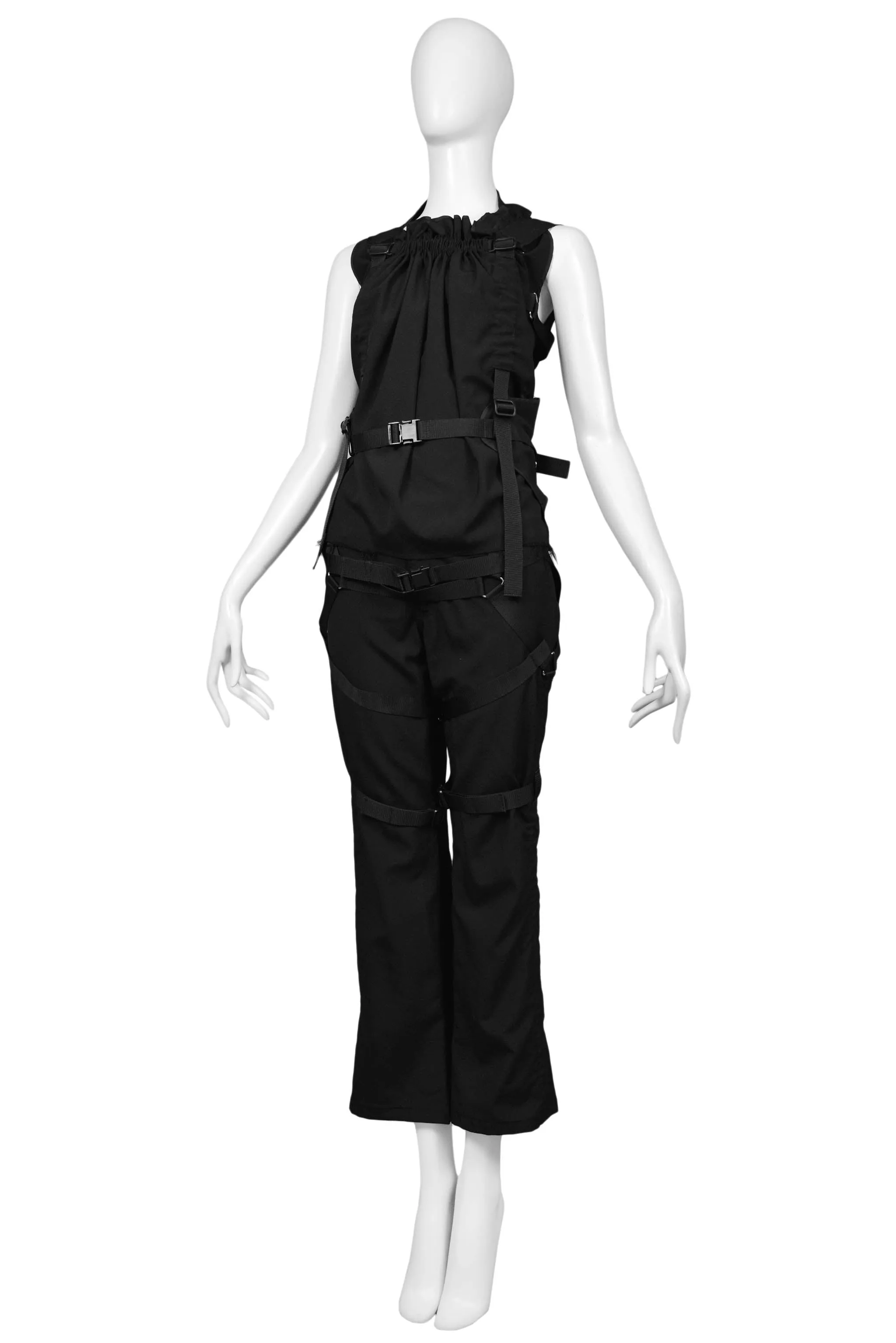 JUNYA WATANABE BLACK PARACHUTE TOP & PANT 2003