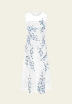 Lace and Embroidery Sleeveless Dress