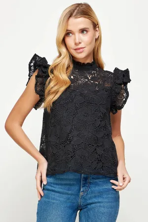 Lace Flutter Blouse