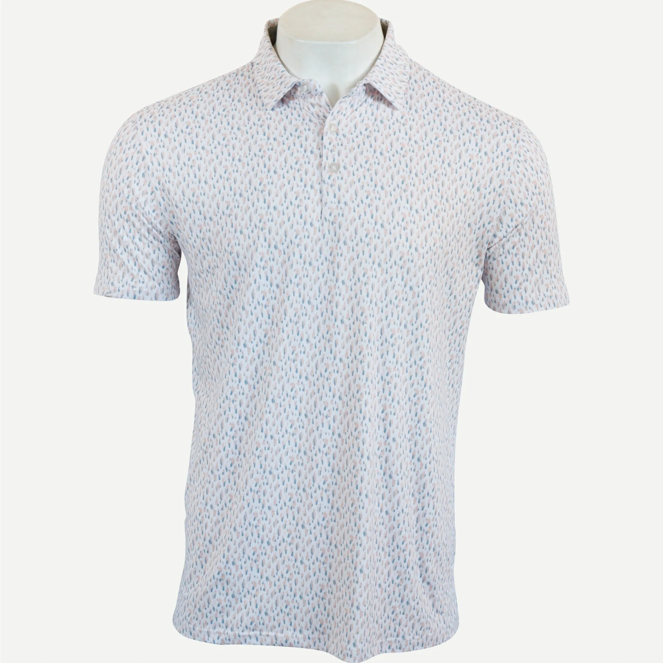 Mist Polo - White/Lotus/Dusty Blue