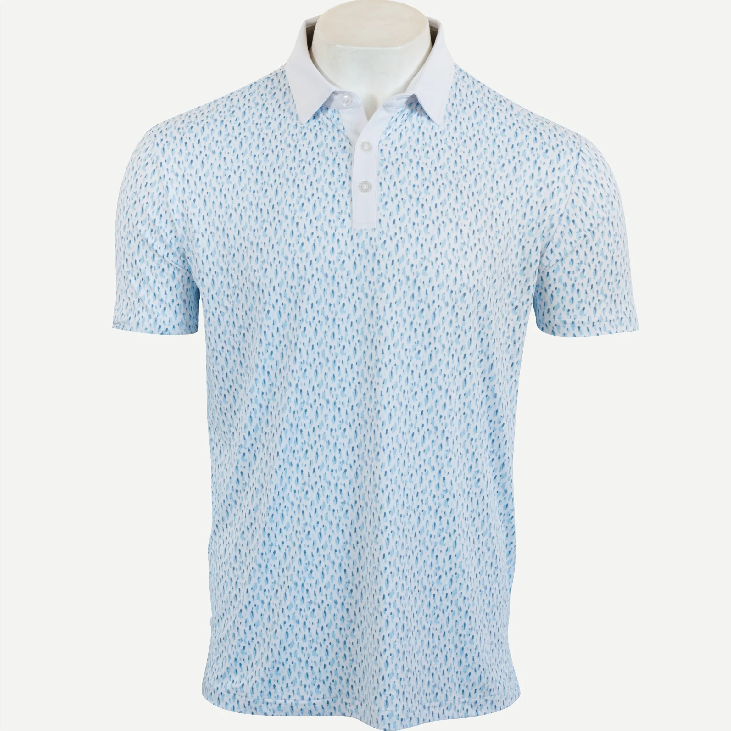 Mist Polo - White/Sky/Laguna Blue