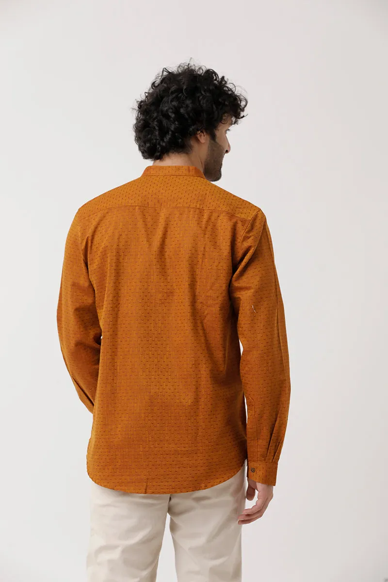 Moksha - Brown Short Kurta for Men | Uathayam