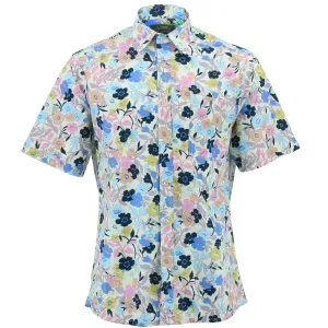 Regular Fit Short Sleeve Shirt - Minimalist Floral