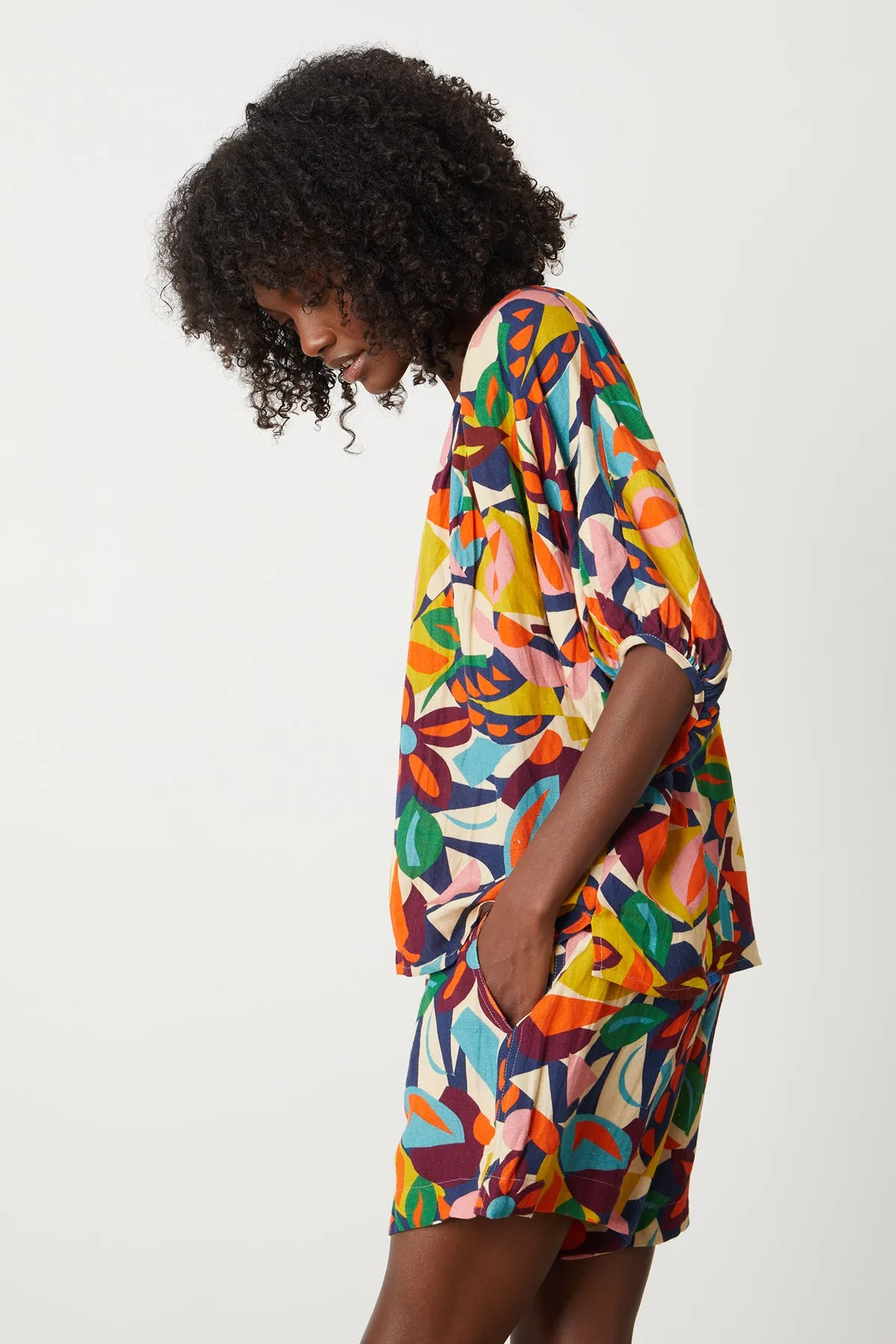 ROBIN PRINTED LINEN TOP