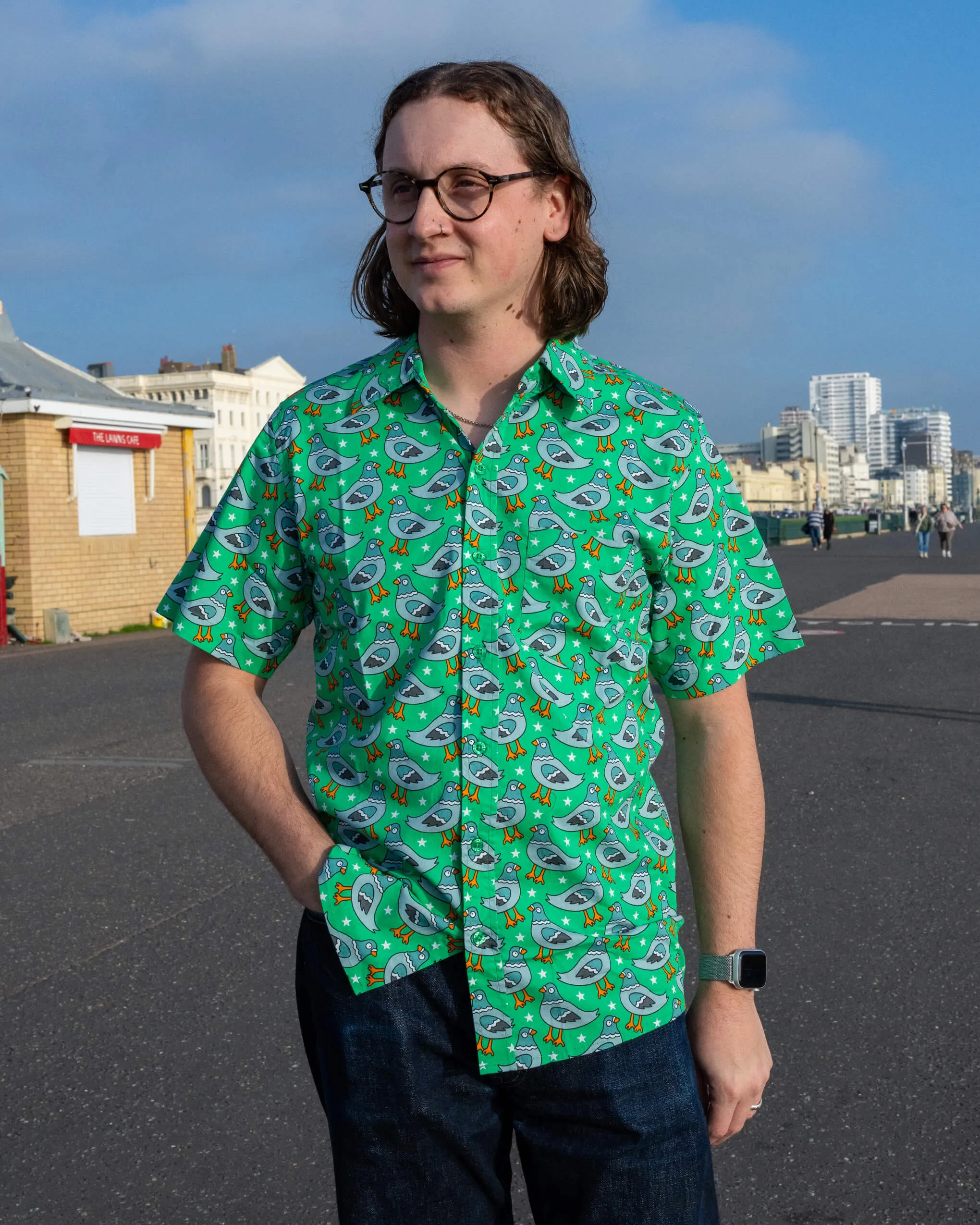 Run & Fly - Pigeon Stars Short Sleeve Shirt