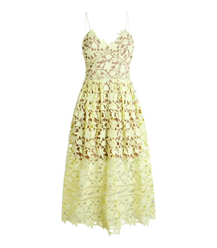 Self-Portrait Guipure Lace Dress. Size 8UK