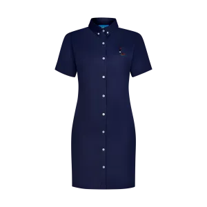 STAPLE LINEN DRESS-NAVY