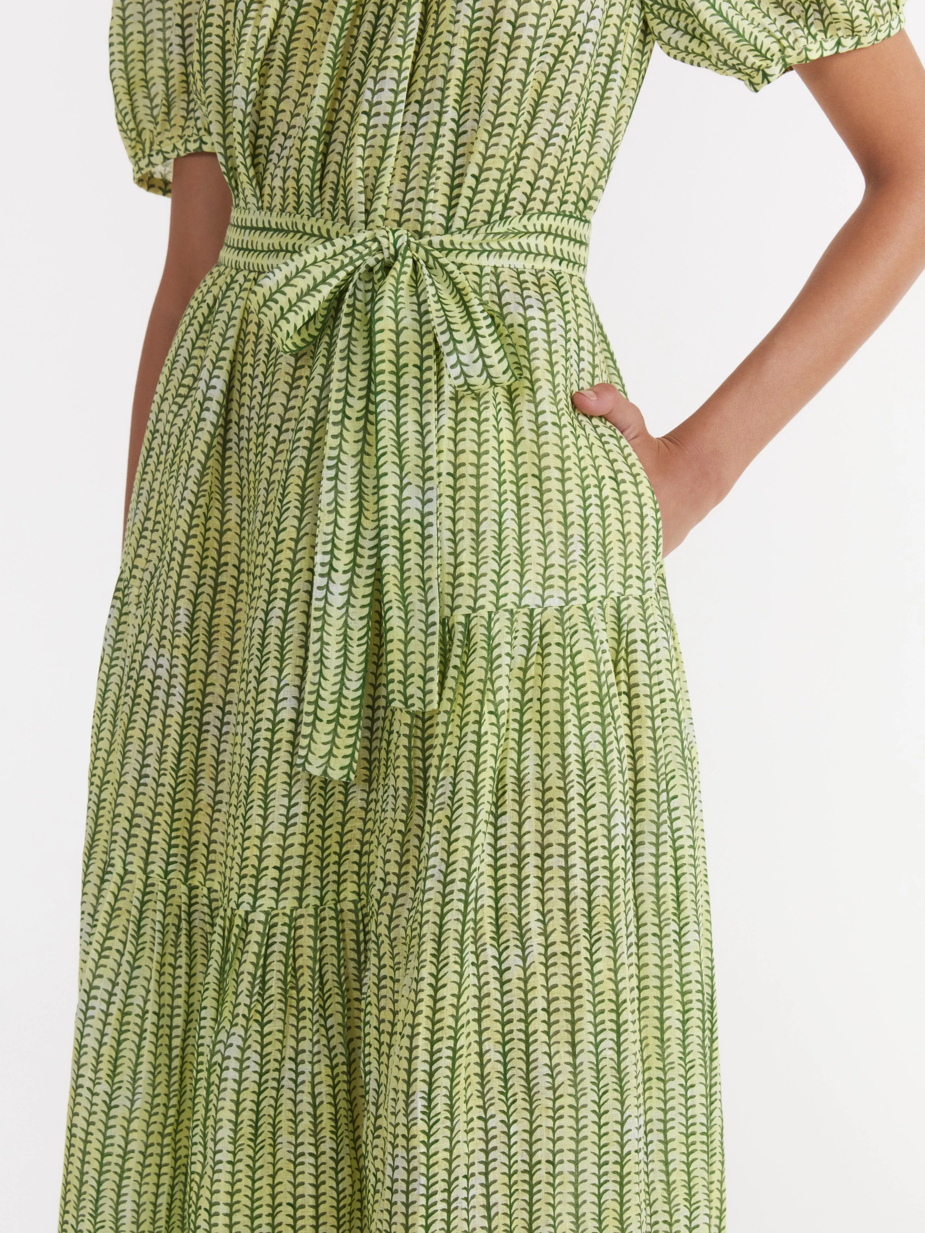 Yashi Dress in Stem Lemon