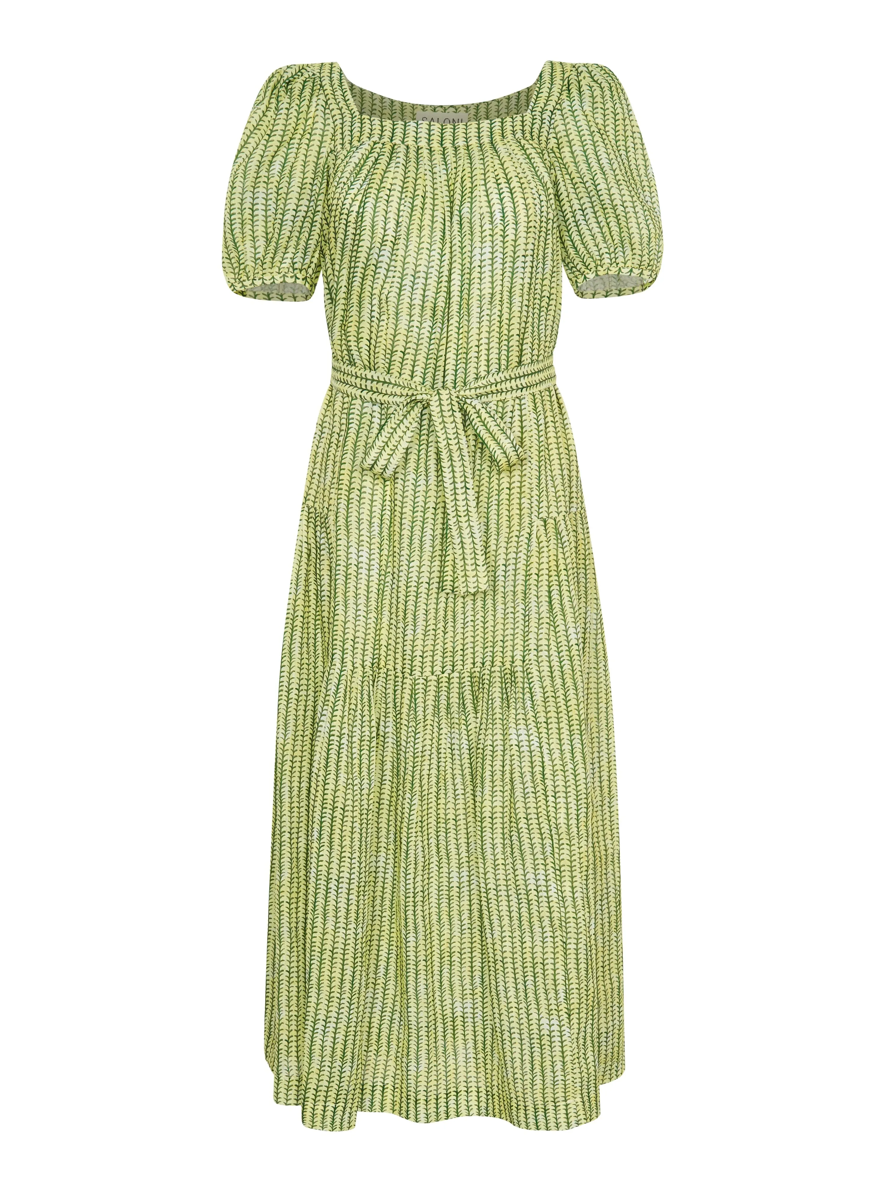 Yashi Dress in Stem Lemon