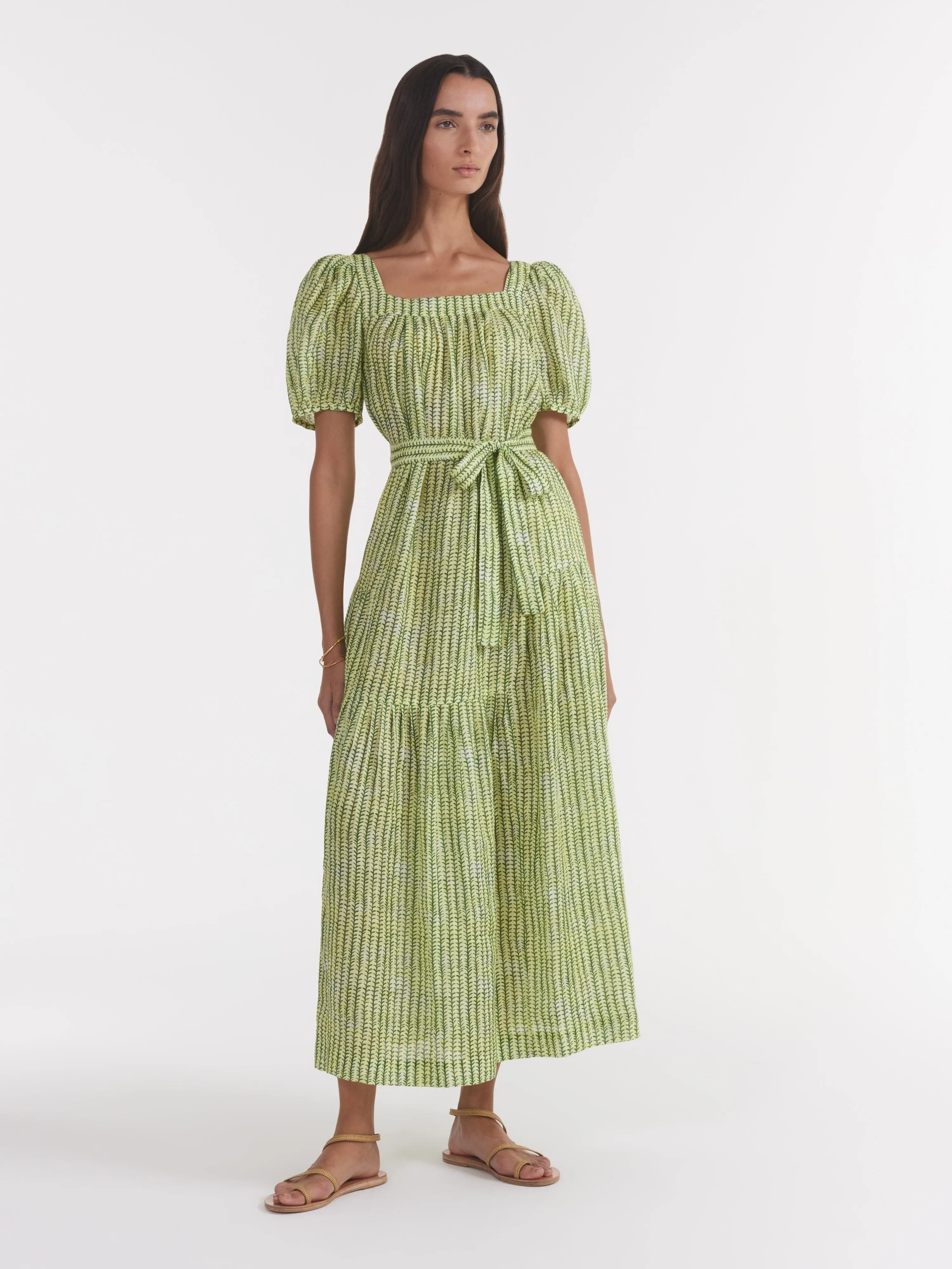 Yashi Dress in Stem Lemon